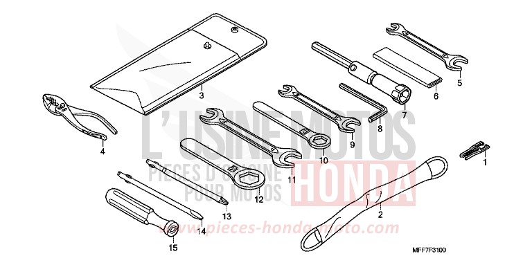 OUTILS de TRANSALP ABS BARLEY YELLOW METALLIC (Y199) de 2008